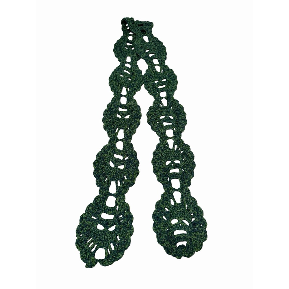 Handmade Crocheted Skull Scarf womens or girls length 66 inches